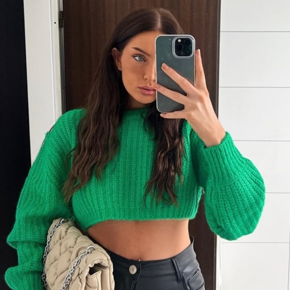 ZARA Knit Crop Sweater M